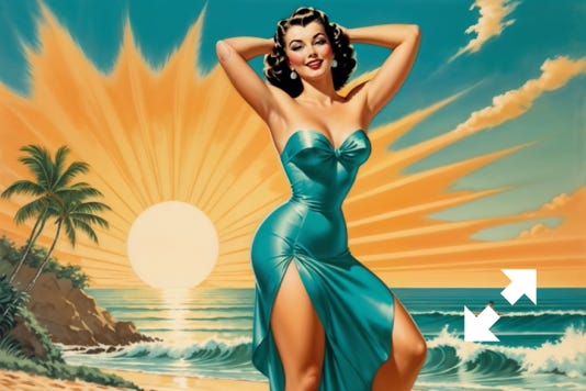 Hawaii Hula-Hula Pinup